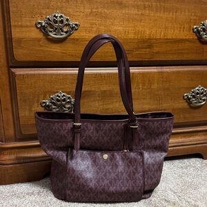 Michael Kors Dark Red Signature Tote